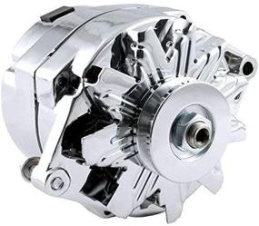 img 4 attached to 🚘 Chrome 100 AMP High Output Alternator - Self Exciting, 1 or 3 Wire Replacement For GM Chevy 10 SI 10SI DELCO BBC SBC 1965-1986 1100125