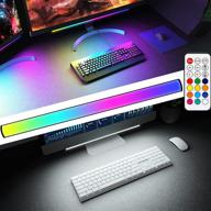 💡 rgbic screenbar light desk lamp - abcidy under monitor light bar, dimmable led with dynamic rainbow effect, usb-powered for gaming, remote control color changing, adjustable brightness and speed логотип