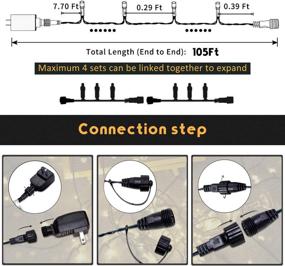 img 2 attached to BOLTLINK Warm White LED Christmas String Lights - 300 LED 105ft - Indoor/Outdoor Fairy Twinkle Decorative Lights for Halloween, Wedding, Party, Patio, Garden Holiday