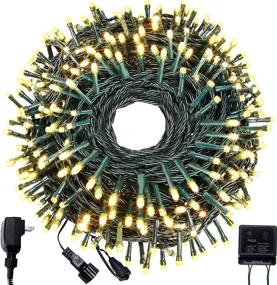 img 4 attached to BOLTLINK Warm White LED Christmas String Lights - 300 LED 105ft - Indoor/Outdoor Fairy Twinkle Decorative Lights for Halloween, Wedding, Party, Patio, Garden Holiday