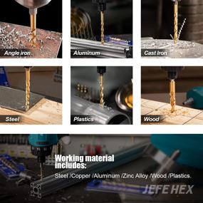 img 1 attached to 🛠️ JEFE HEX Titanium Aluminum Plastics Cutting Tools: Industrial Drill Bits for Exceptional Performance