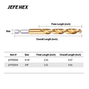 img 2 attached to 🛠️ JEFE HEX Titanium Aluminum Plastics Cutting Tools: Industrial Drill Bits for Exceptional Performance