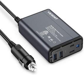 img 4 attached to ⚡️ Vansoet 150W Power Inverter DC 12V to 110V AC Car Inverter - Grey with Dual USB Car Adapter (4.2A)