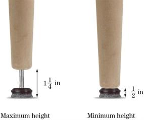 img 2 attached to 🪑 Enhance Stability with HUAYY Medium Duty Furniture Levelers - Set of 24 Adjustable Legs, Table and Chair Leveling Feet with High-Density Felt Pads and Heavy Duty T-Nuts