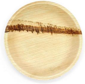 img 4 attached to Conscience Concepts 7-Inch Round Plates (50 count) - Disposable Bamboo Palm Leaf Plates for Desserts, Appetizers, Cocktail Hour, or Parties. Eco-Friendly, Compostable, Microwave Safe.