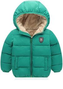 img 3 attached to Winter Jacket Fleece Windproof Outerwear Boys' Clothing