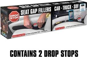 img 3 attached to 🚗 Drop Stop - The Original Patented Car Seat Gap Filler (AS SEEN ON Shark Tank) - Set of 2 with Slide Free Pad and Light: Ultimate Seat Gap Protection