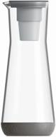 💧 hydros 40oz water filter slim pitcher: fast flo tech for 40 second quick fill-up, 5 cup bpa-free capacity, grey logo