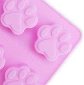 img 1 attached to Food Grade Silicone Molds for Puppy Dog Paws and Bones - HomEdge Non-Stick Chocolate, Candy, Jelly, Ice Cube, Dog Treat Molds (Set of 4PCS)
