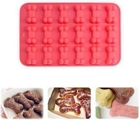 img 3 attached to Food Grade Silicone Molds for Puppy Dog Paws and Bones - HomEdge Non-Stick Chocolate, Candy, Jelly, Ice Cube, Dog Treat Molds (Set of 4PCS)