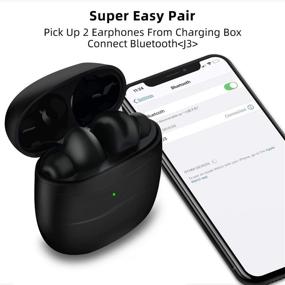 img 3 attached to 🎧 Беспроводные наушники GeeeKpods V5.0 - Bluetooth наушники с временем воспроизведения 35 часов, защитой IPX7 от воды, зарядным кейсом, встроенным микрофоном и стереодинамиком - идеально подходят для бега