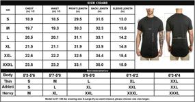 img 1 attached to Athlemon Longline Hipster Muscle T-Shirt for Enhanced Muscle Definition