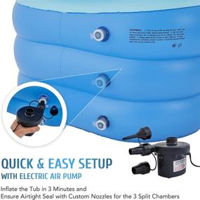 img 2 attached to CO-Z Inflatable Adult Bath Tub: Portable Spa Experience with Foldable Feature & Electric Air Pump - High-Density PVC Construction