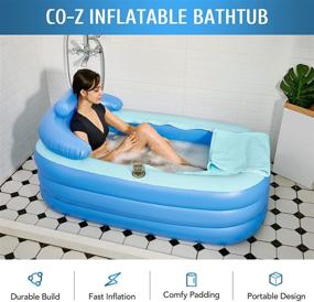 img 3 attached to CO-Z Inflatable Adult Bath Tub: Portable Spa Experience with Foldable Feature & Electric Air Pump - High-Density PVC Construction