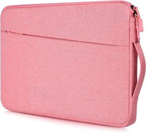 img 4 attached to 💼 Waterproof Laptop Briefcase for Women - Compatible with Dell Inspiron 13, MacBook Air/Pro, Surface Laptop, Acer R13 Chromebook - Stylish Pink Carrying Bag - 13 13.3 Inch