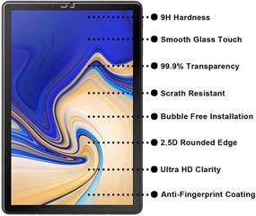 img 3 attached to 📱 [2-PACK] Samsung Galaxy Tab S4 Screen Protector Glass, RBEIK Premium Scratch Resistant Tempered Glass Screen Protector, 9H Hardness, Bubble Free, Only for Samsung Galaxy Tab S4 Tablet 10.5-inches (SM-T835)
