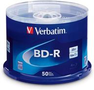 📀 verbatim bd-r 25gb 16x blu-ray recordable media disc - 50 pack spindle: store and archive your data with high capacity and ultra-high speed логотип