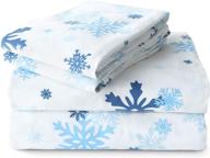 ❄️ queen size snowflake flannel sheet set by jumpoff jo logo