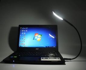 img 2 attached to 💡 Dimmable USB Lamp - EBYPHAN: Flexible USB Keyboard Light for Laptop with 14-LED Beads, 3-Level Adjustable Brightness, Touch Switch (Black)