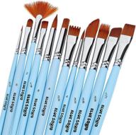 набор кистей для акварели «watercolor brushes paint brush set» - производство blue squid, 12 художественных кистей, идеально подходит для рисования на лице, круглая заостренная наконечник из нейлона для акрила, акварели, масляной живописи и рисования на теле. логотип