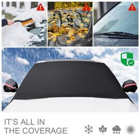 img 3 attached to WeChip Waterproof Frost Car Cover: 2021 New Windshield Snow Protection for Windows & Mirrors
