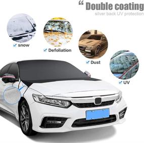img 2 attached to WeChip Waterproof Frost Car Cover: 2021 New Windshield Snow Protection for Windows & Mirrors