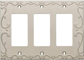 img 4 attached to 🛠️ Satin Nickel Classic Lace Triple Decorator Wall Plate/Switch Plate/Cover by Franklin Brass: Elegant and Functional Addition to Any Room