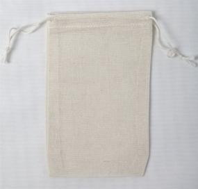 img 1 attached to 🛍️ Pack of 50 Cotton Muslin Bags - 3x5 Inch Size with Double Drawstring for Better SEO!