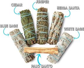 img 3 attached to Ultimate Smudge Kit: 5 Sage Smudge Sticks + Palo Santo for Smoke Cleansing, Meditation, and Spiritual Use