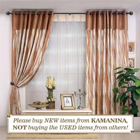 img 3 attached to 🎯 KAMANINA 1 Inch Curtain Rod: Adjustable Drapery Rod 36-72 Inches, Netted Texture Finials, Antique Bronze
