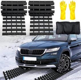 img 4 attached to 🚗 EVTIME Emergency Devices 2 pcs Tire Traction Mats: Portable Snow, Ice, Mud, and Sand Solution for Car, Truck, Van or Fleet Vehicle