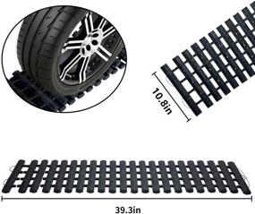 img 3 attached to 🚗 EVTIME Emergency Devices 2 pcs Tire Traction Mats: Portable Snow, Ice, Mud, and Sand Solution for Car, Truck, Van or Fleet Vehicle