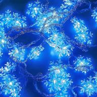 ❄️ snowflake string lights, 10ft 20led blue snowflake fairy lights - plastic snowflake lights decorations логотип