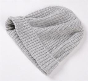 img 2 attached to 🎩 Premium Men's Cashmere Beanie Hat - 100% Pure Cashmere, Warm and Soft - Comes in a Luxury Gift Box