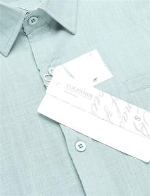 img 1 attached to COOFANDY Men's Linen Casual Button Short Sleeve Shirts