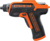 🔧 black+decker bdcs50c 4v max cordless screwdriver: convenient bit storage in vibrant orange logo