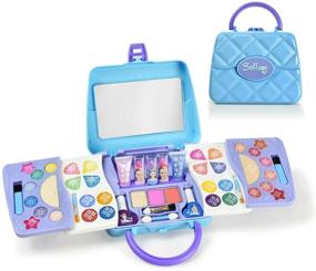 img 4 attached to SOLLASY 48 PCS Real Makeup Palette Set - Kids Makeup Kit for Girls - Fold-Out Makeup Palette - Amazing Birthday Gift for Children