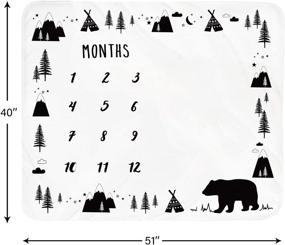 img 3 attached to 👶 Adorable Baby Monthly Milestone Blanket: Boy's Perfect Nursery Bedding from Kids' Home Store