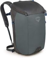 osprey transporter laptop backpack in haybale shade logo