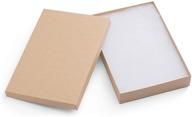 🎁 коричневые 8x5.5x1.25 бумажные коробочки с хлопковой начинкой для ювелирных изделий - набор из 20 штук, идеально подходят для малого бизнеса и бутиков. логотип