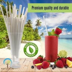 img 1 attached to 🥤 1000-Pack White Biodegradable Paper Straws by Naturalik - Extra Durable & Dye-Free - Premium Eco-Friendly Bulk Straws for Smoothies - Restaurant-Grade Drink Straws (White, 1000ct)