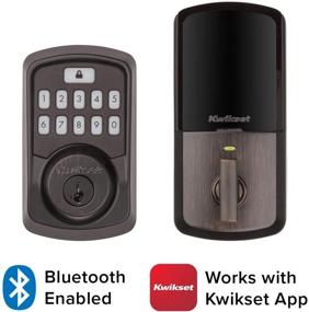 img 3 attached to 🔒 Kwikset Aura Bluetooth Deadbolt Door Lock, SmartKey Security, Venetian Bronze (99420-002) - Programmable Keypad for Enhanced Accessibility