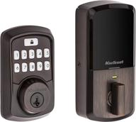 🔒 kwikset aura bluetooth deadbolt door lock, smartkey security, venetian bronze (99420-002) - programmable keypad for enhanced accessibility логотип