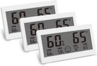🌡️ multi-functional digital thermometer: indoor hygrometer display with max/min monitor for room temperature, humidity gauge, stand/wall mounting options - perfect for greenhouse, house, kitchen, car (3) logo