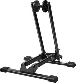 img 4 attached to 🚲 Flexzion Bicycle Floor Parking Rack - Convenient Indoor Storage Stand for 20"-29" Bikes