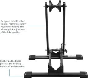 img 2 attached to 🚲 Flexzion Bicycle Floor Parking Rack - Convenient Indoor Storage Stand for 20"-29" Bikes