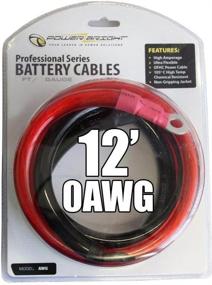 img 1 attached to ⚡ High Amperage Copper Battery Cables - Power Bright 0 AWG, 12ft Professional Series Thick Gauge Cable Set for Power Inverters, Automotive, RV, Boat, Marine and Solar Applications