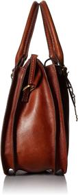 img 2 attached to Fashionable Fossil Women's Ryder Leather Satchel Purse Handbag - A Perfect Blend of Style and Functionality