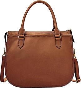 img 1 attached to Fashionable Fossil Women's Ryder Leather Satchel Purse Handbag - A Perfect Blend of Style and Functionality