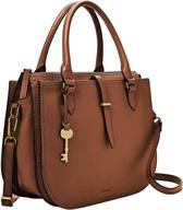 fashionable fossil women's ryder leather satchel purse handbag - a perfect blend of style and functionality logo